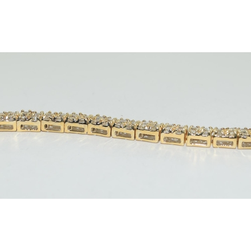 465 - 18ct gold on 925 silver CZ cocktail bracelet