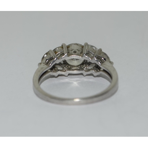 389 - A 925 silver and CZ ring Size N