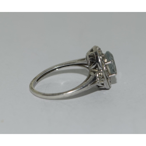 348 - A 925 silver and diamond ring Size I