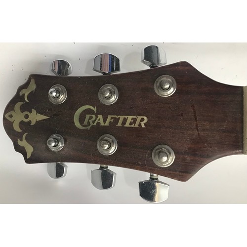 378 - CRAFTER DE-18L GUITAR. This is an 18 fret Electro Acoustic Guitar with Solid Cedar Top and Made in K... 