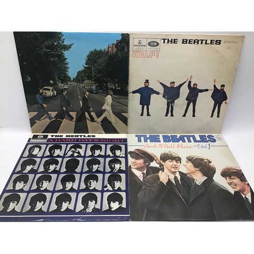 167 - COLLECTION OF 8 BEATLES ALBUMS. Firstly we have a copy of The White Album with embossed cover includ... 