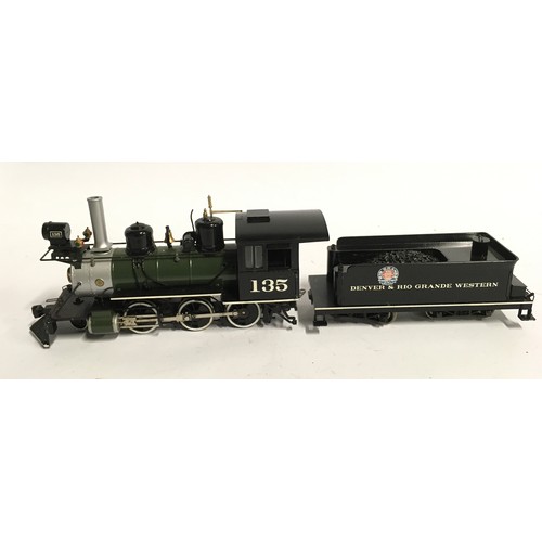 62 - Bachmann Spectrum On30 2-6-0 Steam locomotive, Denver & Rio Grande Western #135. Appears Excellent i... 