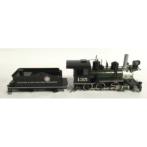 62 - Bachmann Spectrum On30 2-6-0 Steam locomotive, Denver & Rio Grande Western #135. Appears Excellent i... 