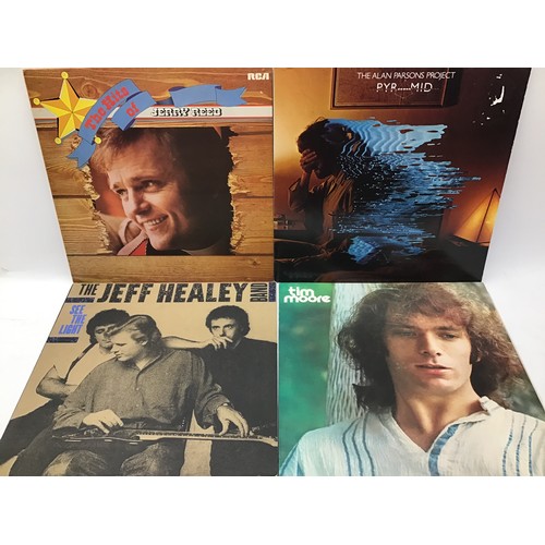 182 - COLLECTION OF 16 ROCK / POP RELATED VINYL LP RECORDS. This collection consists of Artists - Dan Hick... 