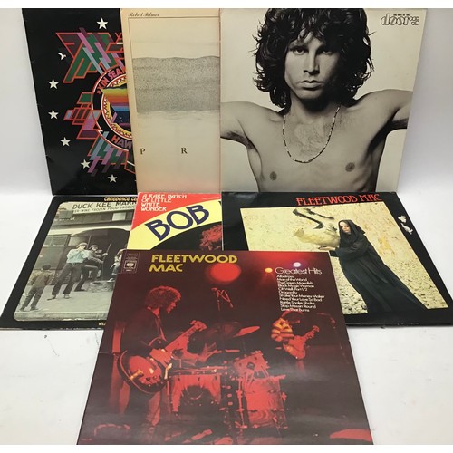 166 - 7 VINYL LP RECORDS. In this lot we find albums from - Hawkwind - The Doors - Robert Palmer - Bob Dyl... 