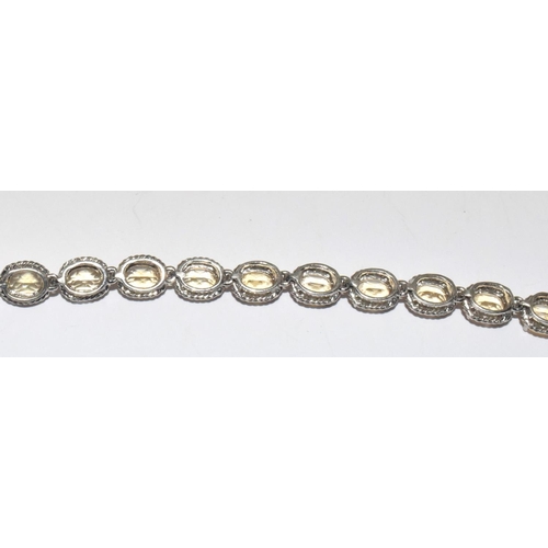 442 - A Silver citrine bracelet.