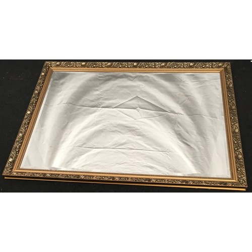 310 - Large gilt frame overmantle mirror with bevelled edge glass 110x90cm