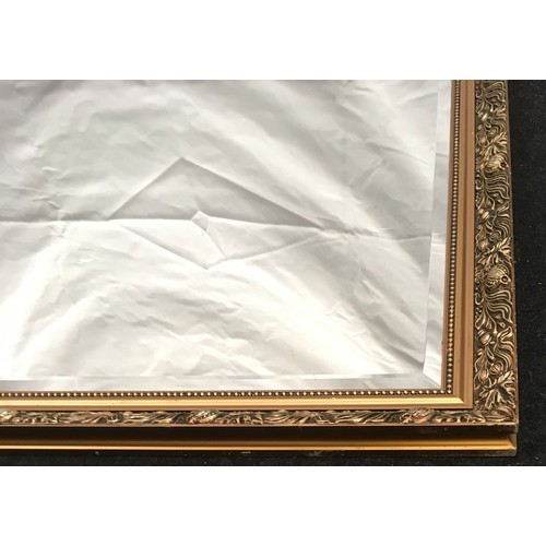 310 - Large gilt frame overmantle mirror with bevelled edge glass 110x90cm