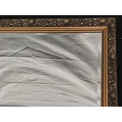 310 - Large gilt frame overmantle mirror with bevelled edge glass 110x90cm