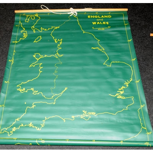 17 - Two large educational wall hanging charts one a map of GB and the other illustrating the circulation... 