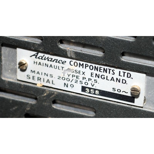 93 - Vintage Advance Components Ltd Stabilised D.C supply type P.P.5 recorder