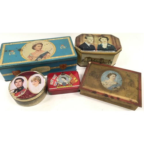 29 - A collection of Royal commemorative tins etc.