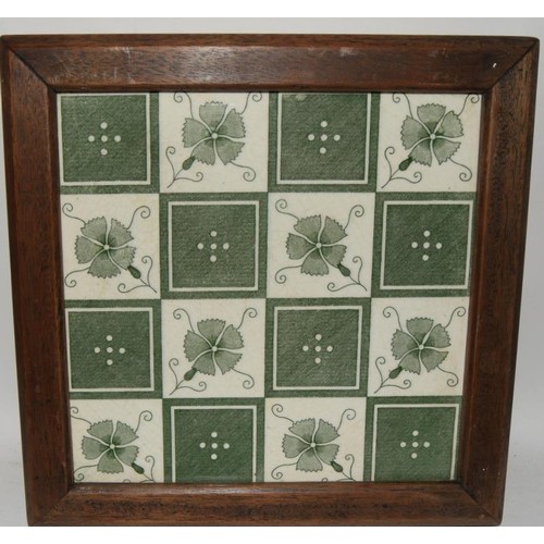 231 - Minton China Works large framed tile / trivet 9.7