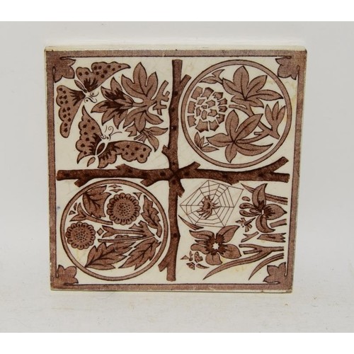 231 - Minton China Works large framed tile / trivet 9.7