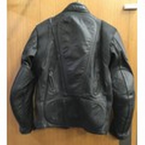 139 - Quality vintage Armasport Defender leather bikers jacket by Frank Thomas with detachable inner linin... 