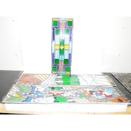 31 - A quantity of leaded stained glass panels