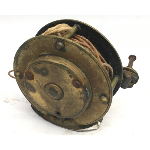 161 - Antique Charles Farlow brass centrepin trout fishing reel. Early example marked Cha's Farlow, maker,... 