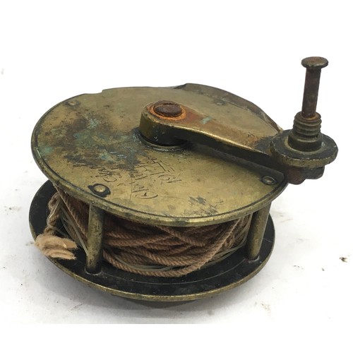 161 - Antique Charles Farlow brass centrepin trout fishing reel. Early example marked Cha's Farlow, maker,... 