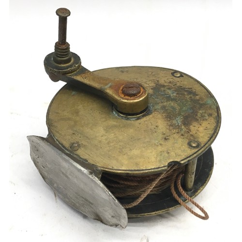 161 - Antique Charles Farlow brass centrepin trout fishing reel. Early example marked Cha's Farlow, maker,... 