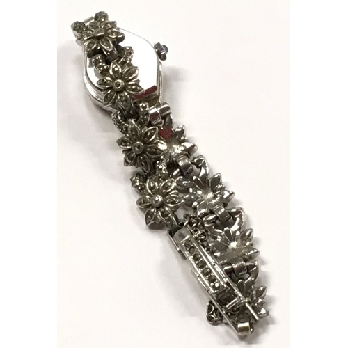 345 - Ladies marcasite cocktail watch