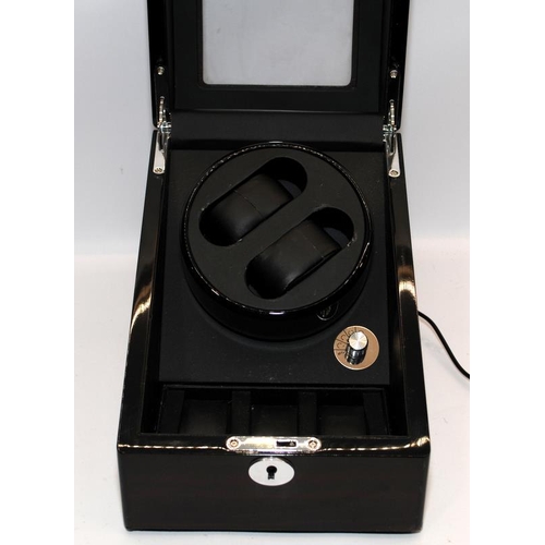 299 - Automatic watch winder for two watches, includes storage for a further three watches