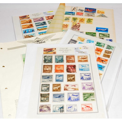 210 - Good selection of sorted world stamps c/w an Abria stock book and a pack of stamp album leaves