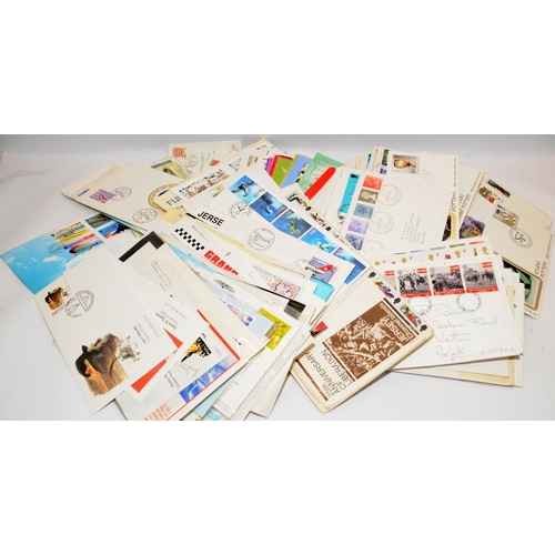 212 - Large collection of stamps and first day covers contained within various albums and stock books, als... 