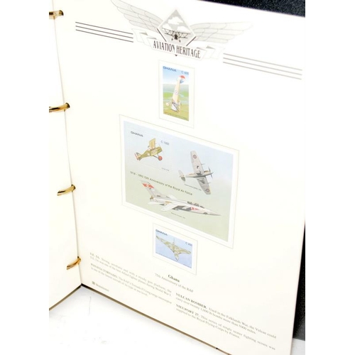 213 - Aviation Heritage 75th Anniversary of the Royal Air Force stamp collection in bespoke folder