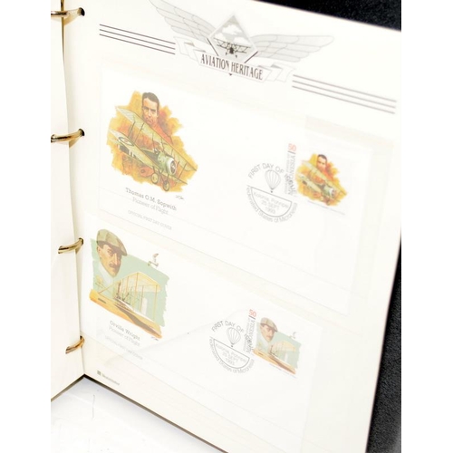 213 - Aviation Heritage 75th Anniversary of the Royal Air Force stamp collection in bespoke folder