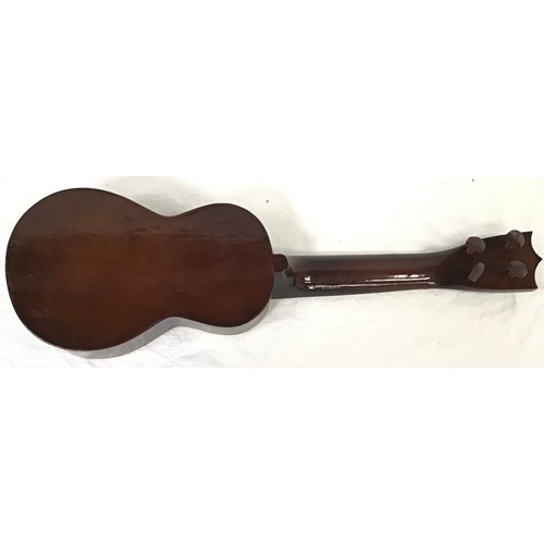 156 - VINTAGE WOODEN UKULELE. This model comes in its original box and has the MY-107 model number. Found ... 