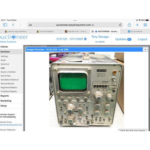 104 - Cossor oscilloscope model ref CDU110