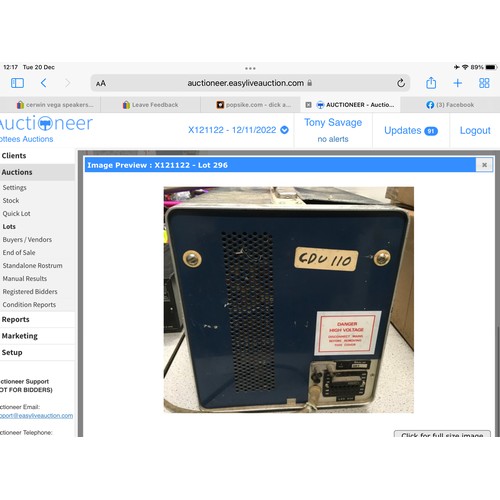 104 - Cossor oscilloscope model ref CDU110