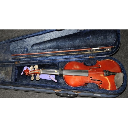 147 - Four cased violins