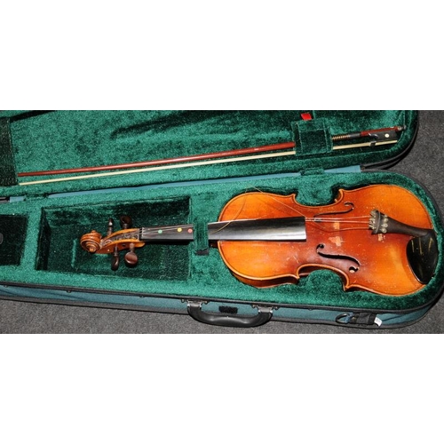 147 - Four cased violins