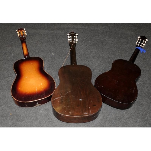 150 - Three acoustic guitars to include a vintage Pfadfinder parlour guitar