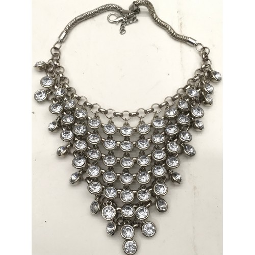 509 - Quantity of new diamanté costume jewellery to include necklaces, pendants and brooches