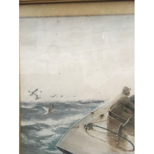 270 - Gilt frame Charles Napier Hemy RA .R.W.A. print entitled 