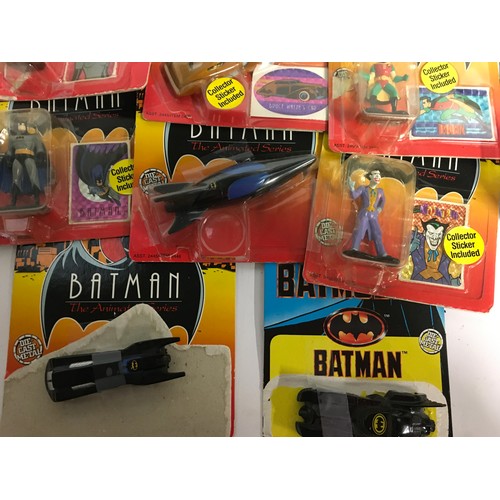 6 - Batman bubble pack group of diecast vehicles and figures by ERTL and Hot Wheels. 2 not in bubble pac... 