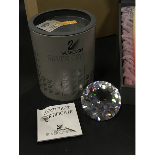 169 - Swarovski Silver Crystal boxed collection of glassware (3).