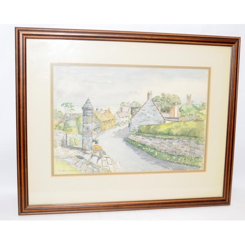 260 - Pair of framed watercolours of local Dorset scenes, one described as Kingston Village - Dorset, sign... 