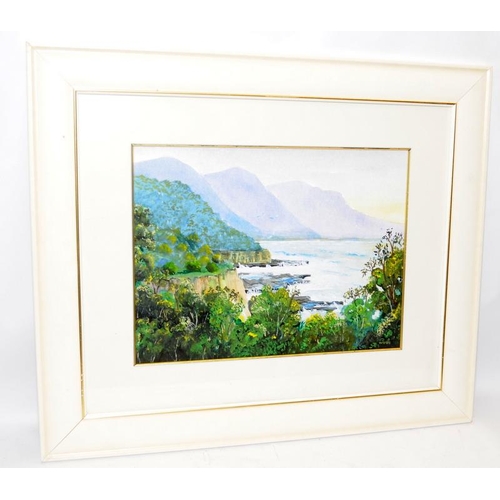 261 - Pair of framed watercolours of coastal scenes, signed bottom right corner Joseph Vezgoff. Frame size... 