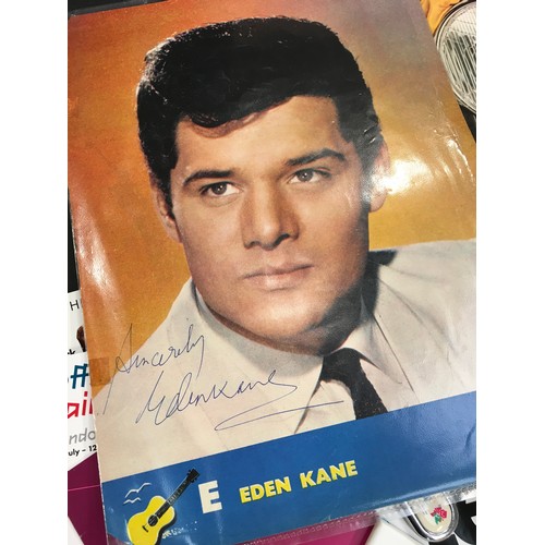 168 - Large collection of ephemera to include signed Eden Kane picture, London 2012 olympics memorabilia, ... 