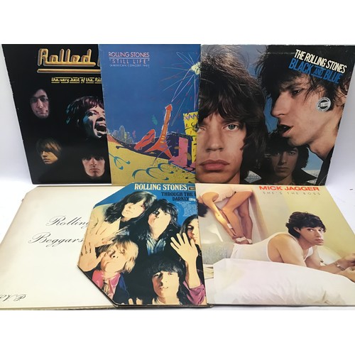 189 - ROLLING STONES RELATED LP RECORDS x 6. Titles include the following - Rolled Gold - Still Life - Bla... 