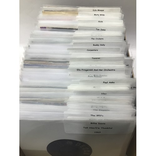 224 - BOX OF VARIOUS CHART 45rpm SINGLES. This collection is mainly from the 60’s, 70’s and 80’s. Very nic... 