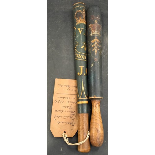 5 - Two 19th century Police Constables Truncheons.