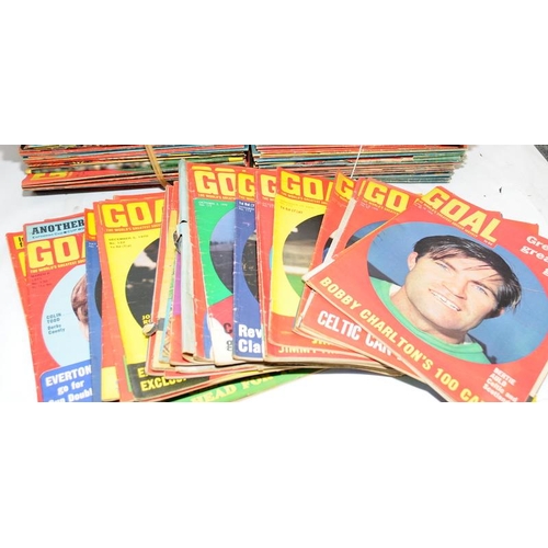 167 - Large quantity of vintage Goal football magazines from the early 1970's