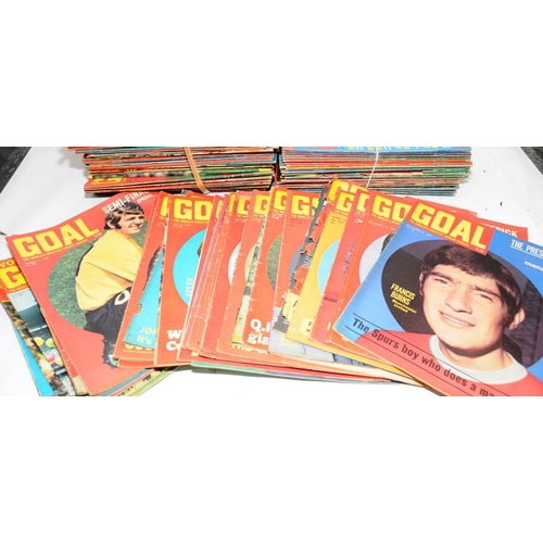 167 - Large quantity of vintage Goal football magazines from the early 1970's