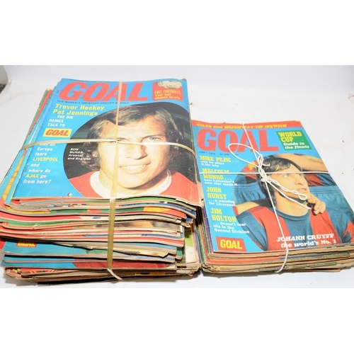 167 - Large quantity of vintage Goal football magazines from the early 1970's