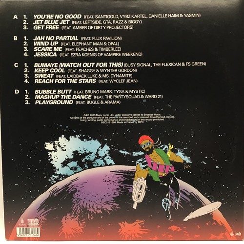 12 - MAJOR LAZER 'FREE THE UNIVERSE' RARE DOUBLE VINYL LP. Includes Free CD of the entire album. This Bra... 