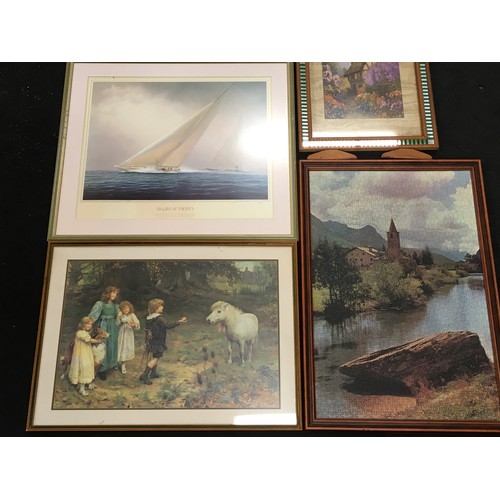 241 - Collection of eight various framed pictures and prints.